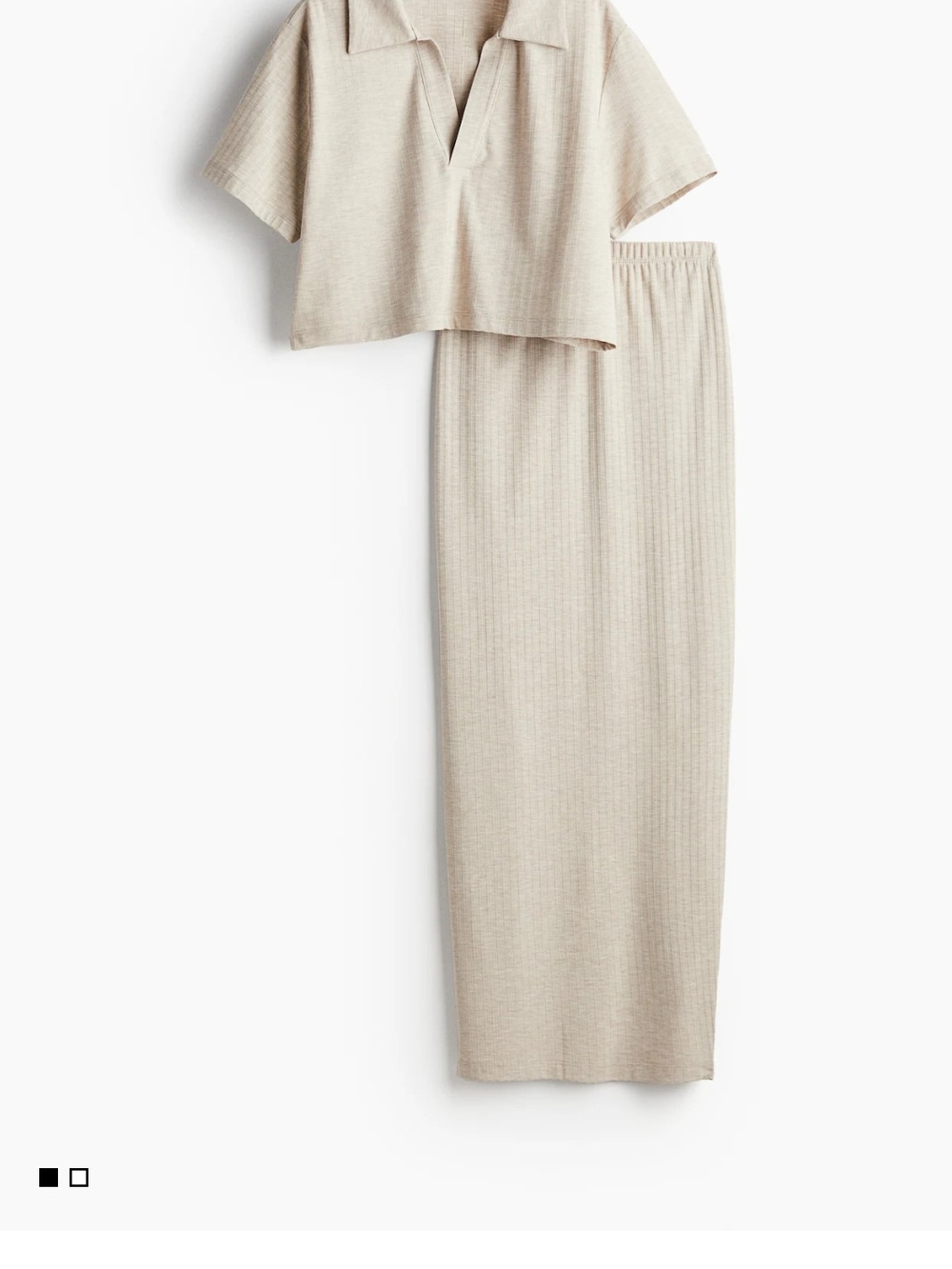 H&M Mama Two Piece Maternity Ribbed Set Size Small